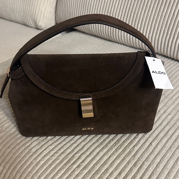Aldo Handbags - Aldo Dark Brown Suede Shoulder Bag